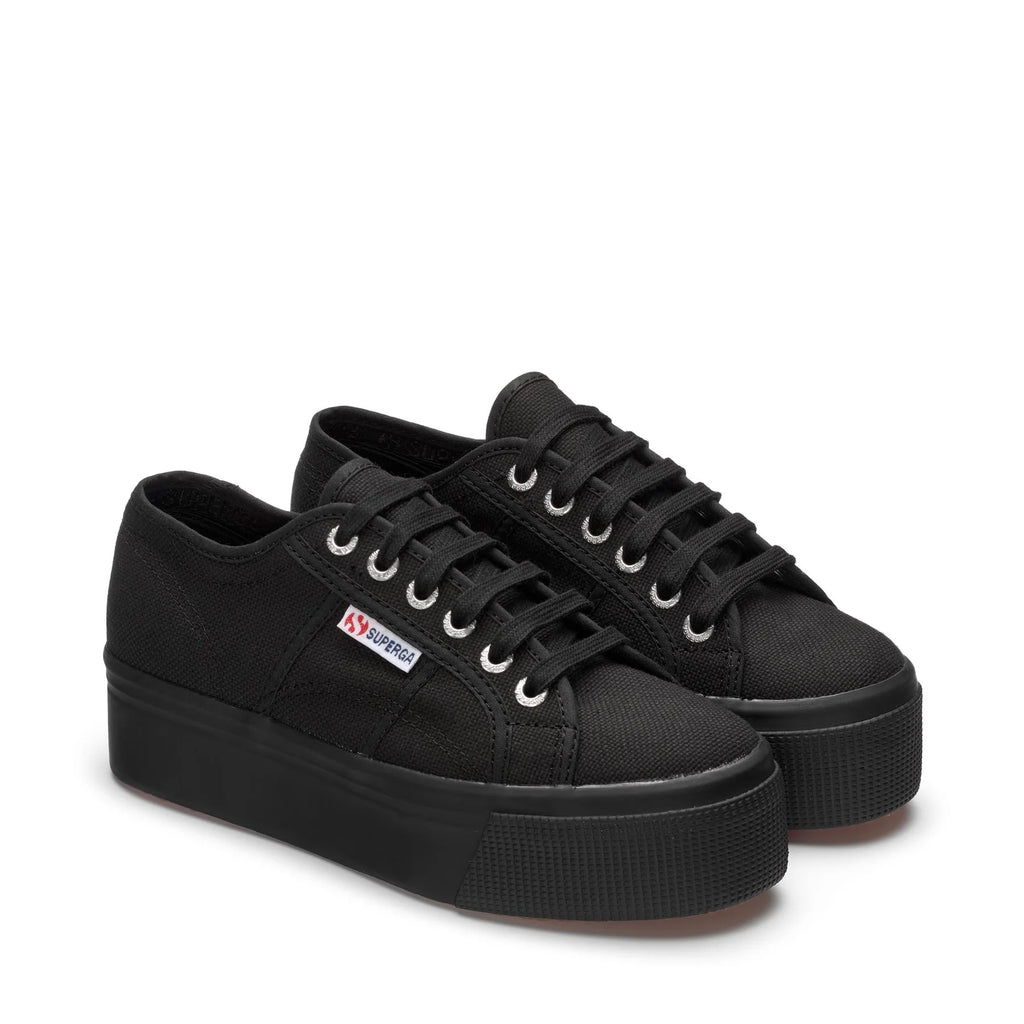 SUPERGA 2790 Platform FULL Black: black trainers for women
