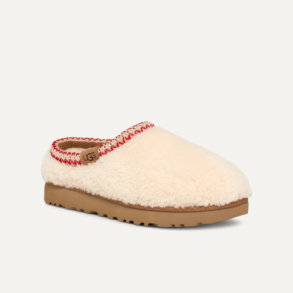 UGG Tasman MAXI Curly Natural: beige klompen voor dames
