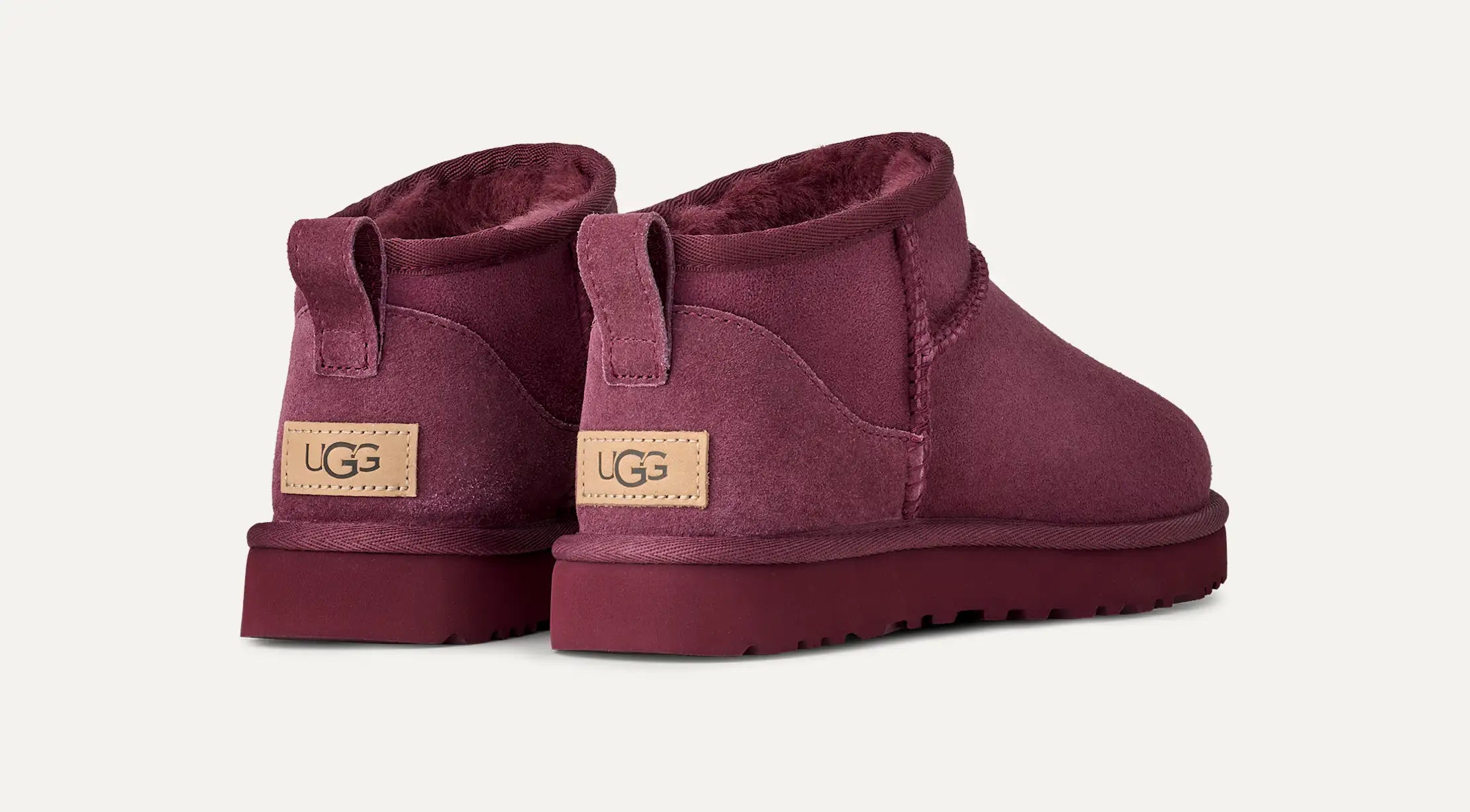 UGG Classic Ultra MINI Burnt Magenta: red ankle boots for women