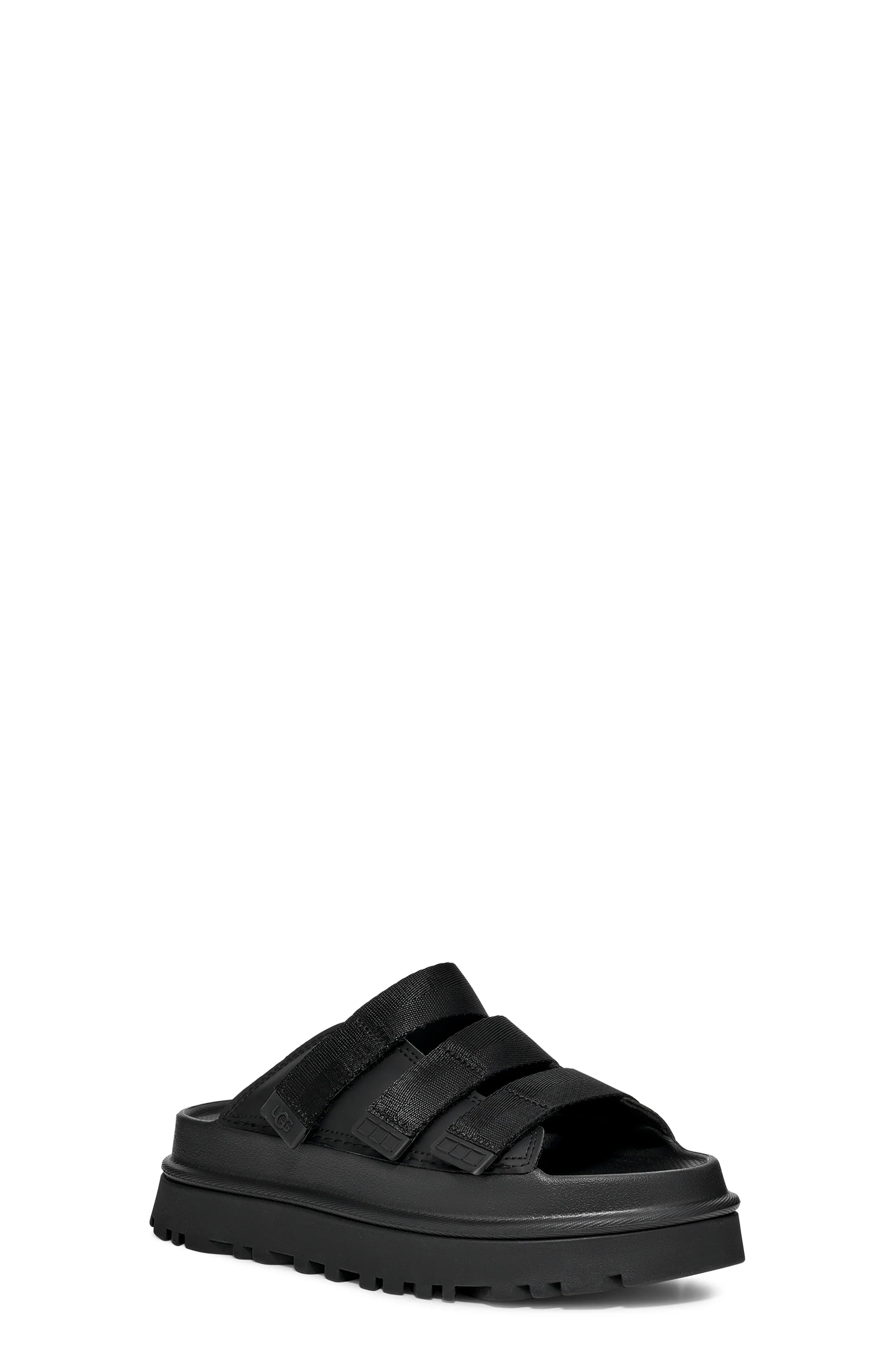 UGG W Goldenglow Slide Black: черный сандалии для женщин