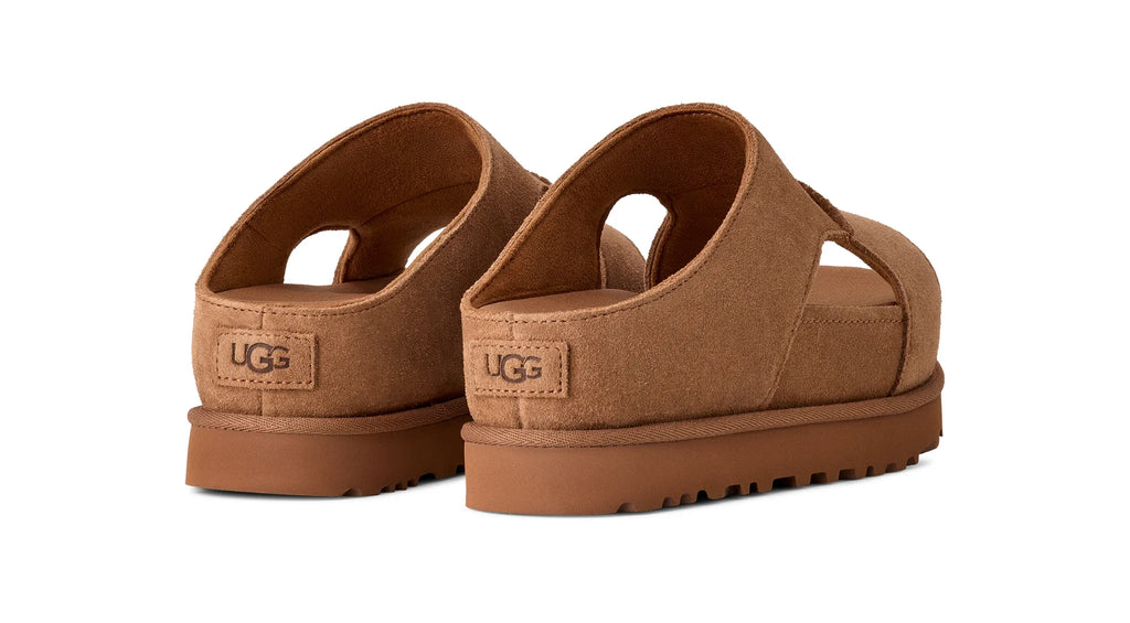 UGG W Goldenstar HI Cutout Slide Chestnut: marron sandales pour femme