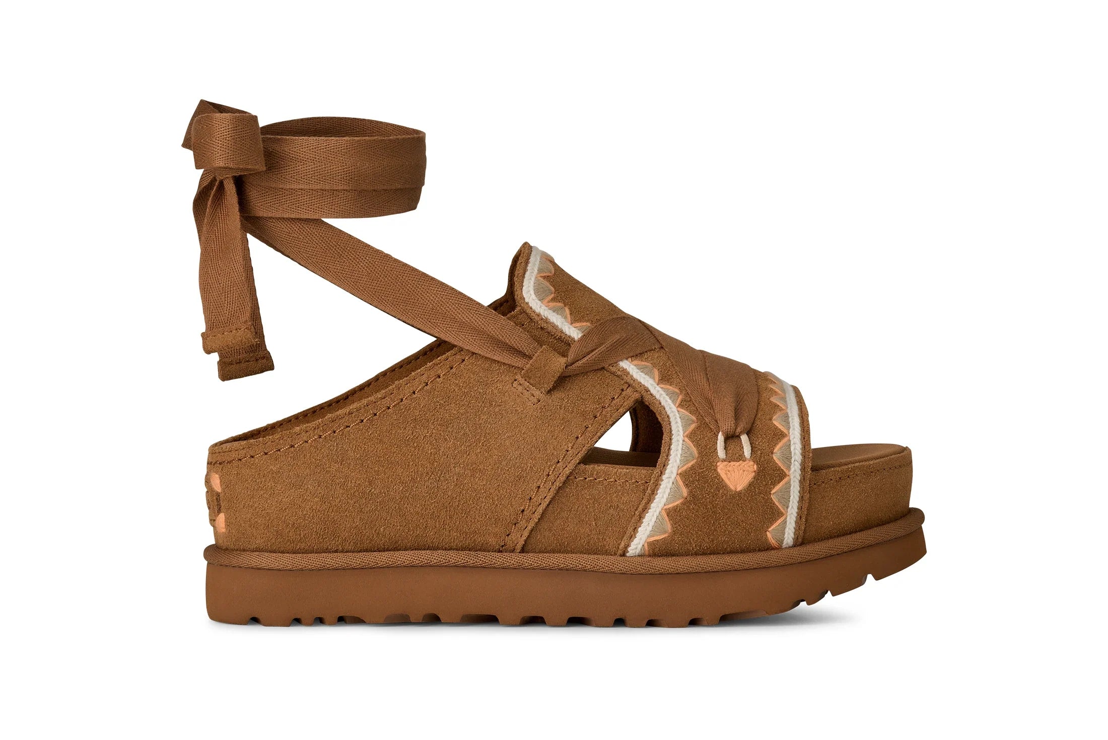 UGG W Goldenstar HI Artistitch Chestnut Multi: коричневий сандалі для жінок