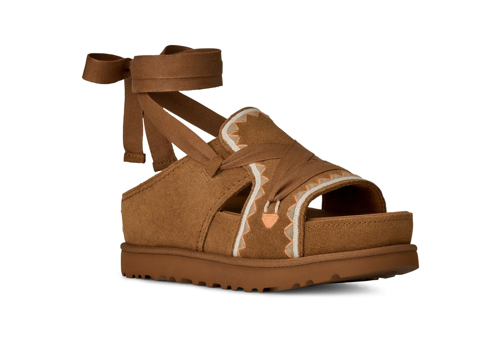 UGG W Goldenstar HI Artistitch Chestnut Multi: коричневий сандалі для жінок