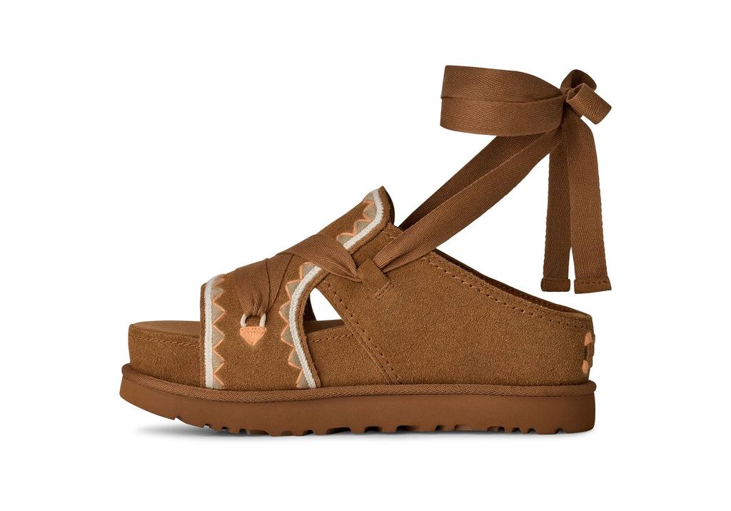 UGG W Goldenstar HI Artistitch Chestnut Multi: коричневий сандалі для жінок