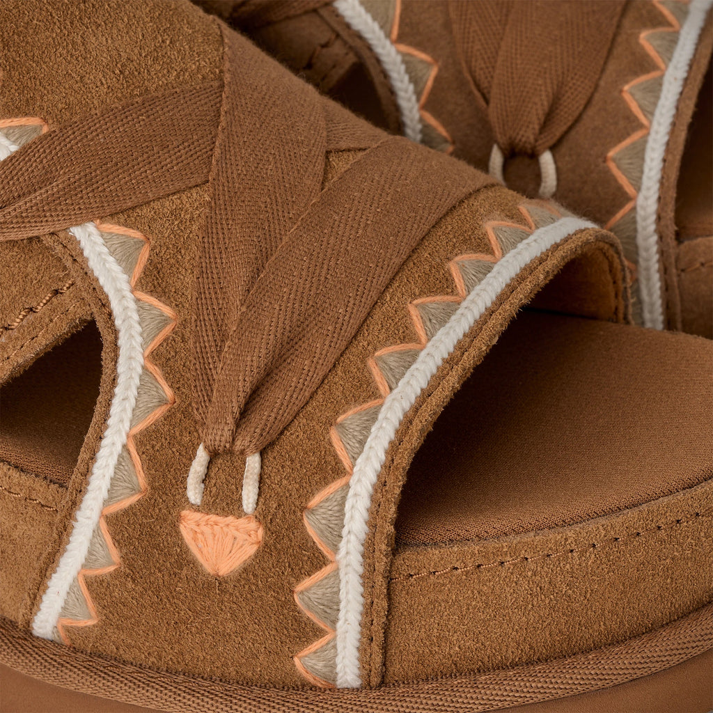 UGG W Goldenstar HI Artistitch Chestnut Multi: коричневий сандалі для жінок