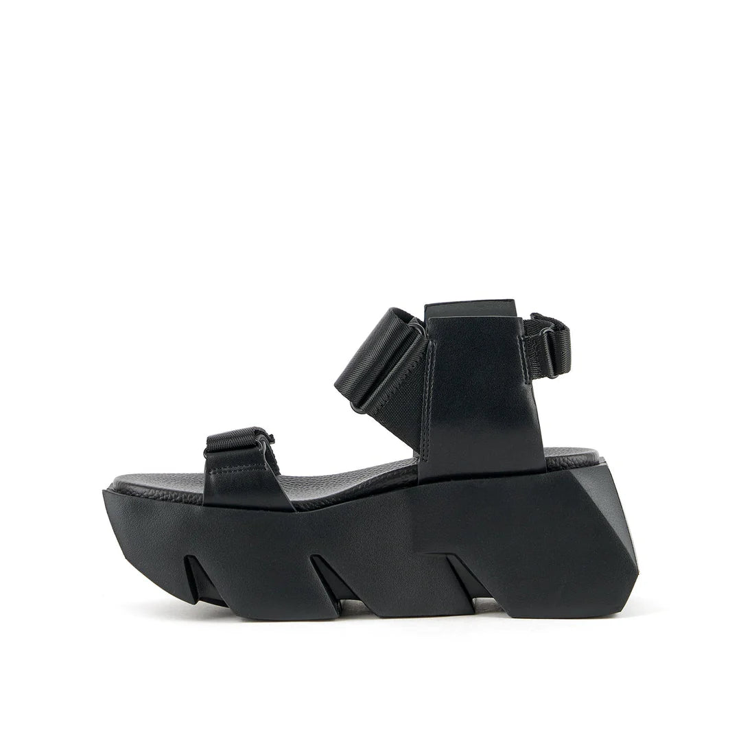 UNITED NUDE BULL RUN: black sandals for women