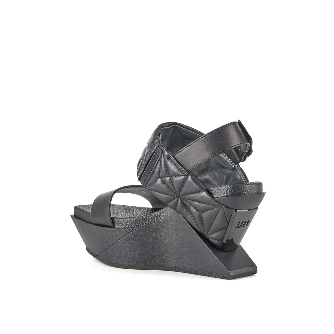 UNITED NUDE Delta Wedge Puffy Black: black sandals for women