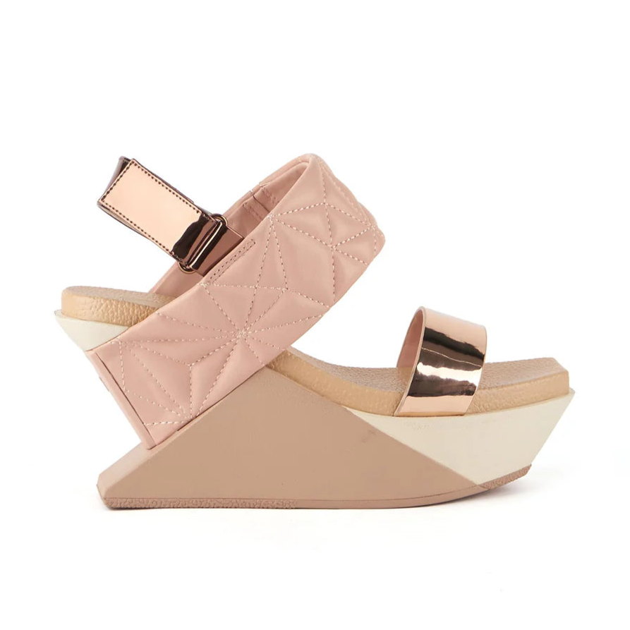 UNITED NUDE Delta Wedge Puffy Cameo MIX: pink sandals for women
