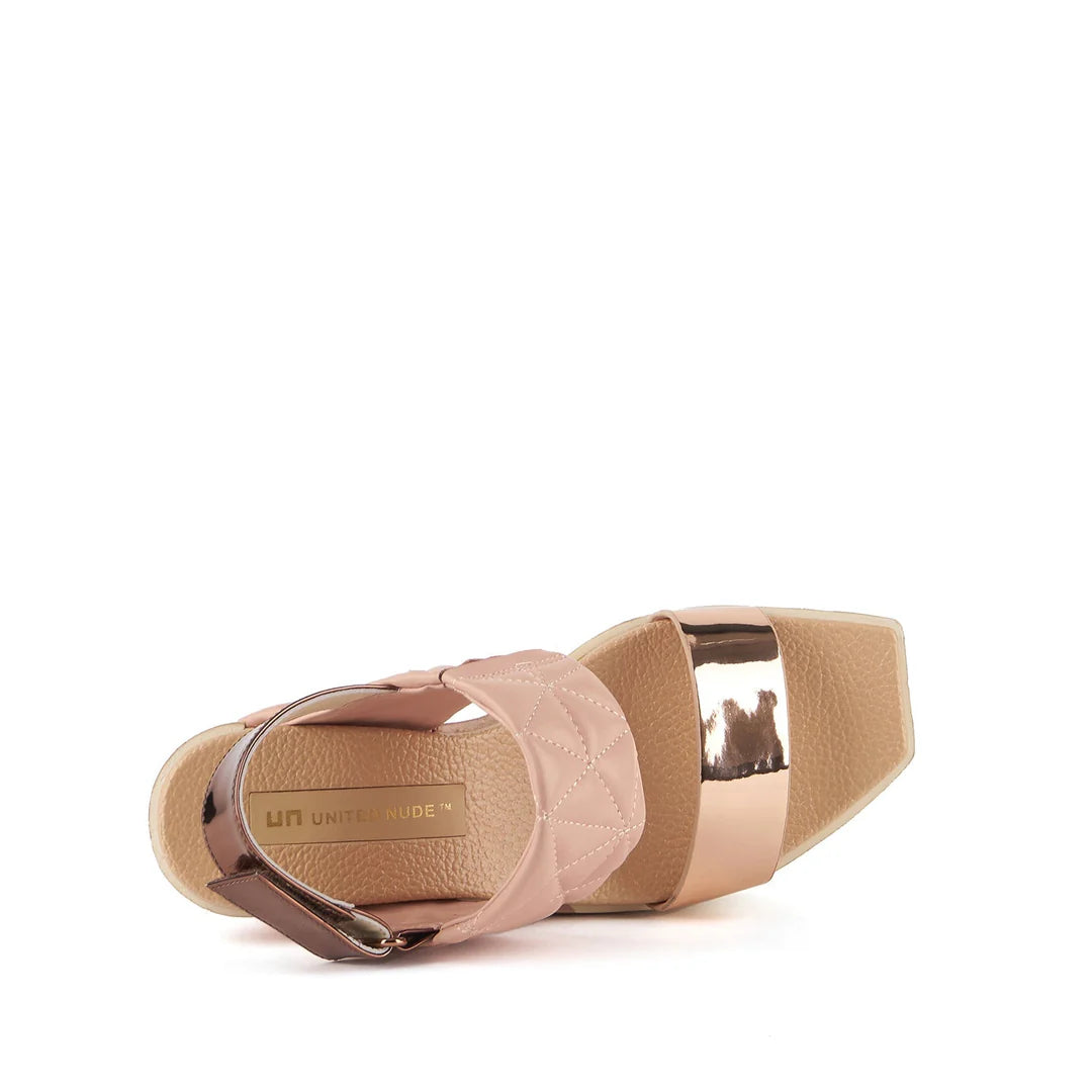 UNITED NUDE Delta Wedge Puffy Cameo MIX: pink sandals for women
