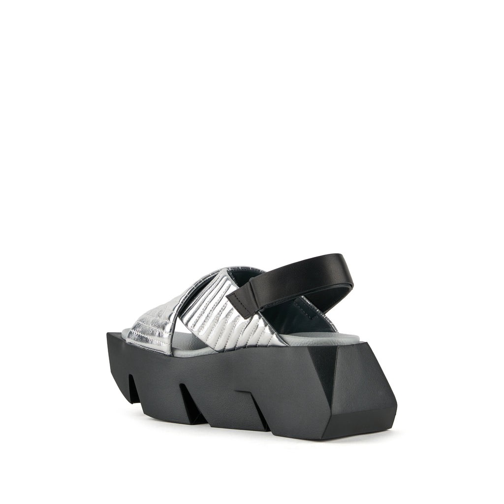 UNITED NUDE BULL Puffer Silver: platejat sandàlies per a dona
