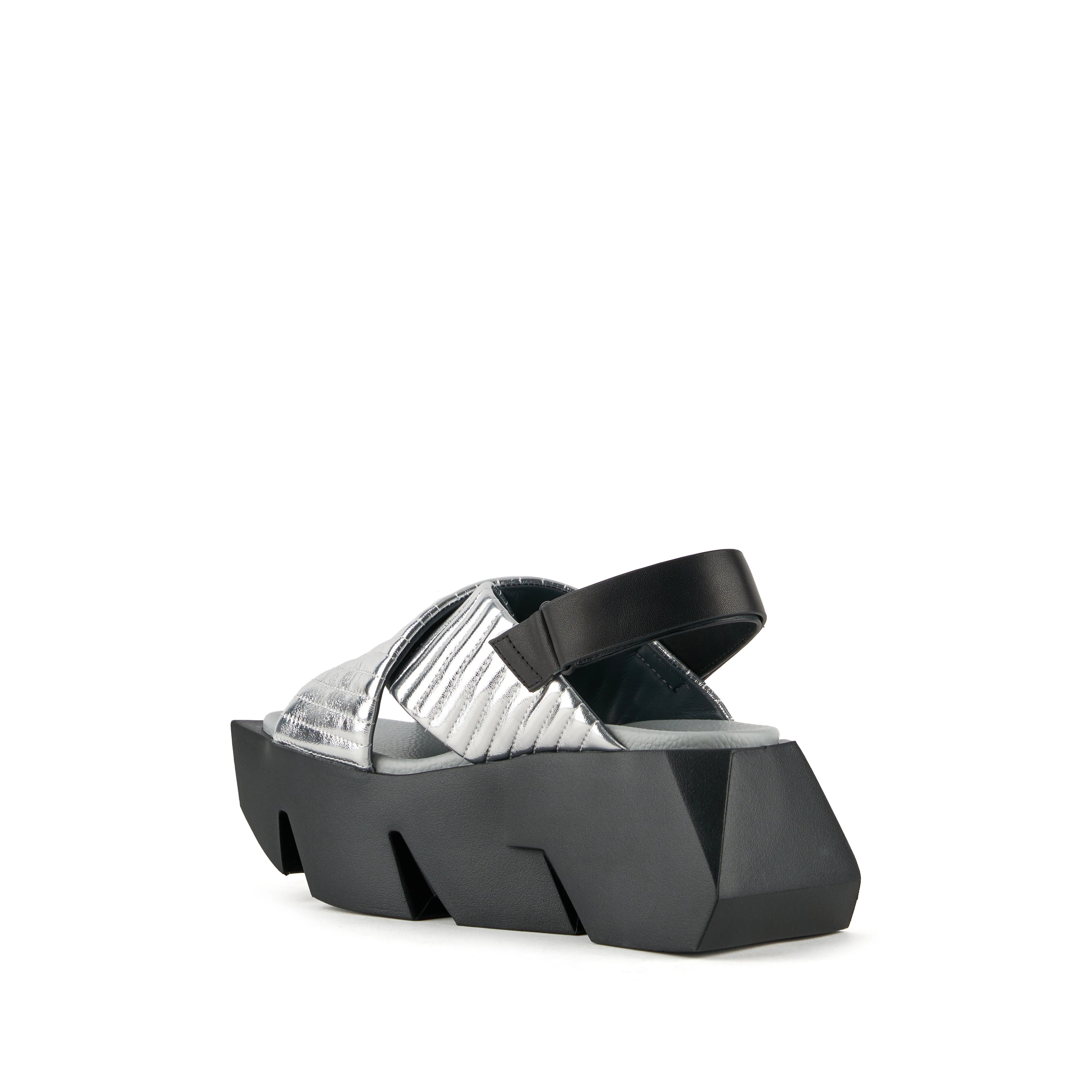 UNITED NUDE BULL Puffer Silver: platejat sandàlies per a dona
