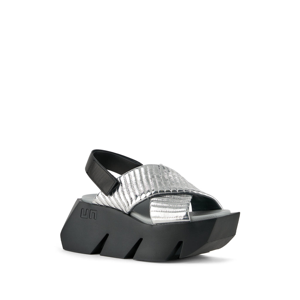 UNITED NUDE BULL Puffer Silver: platejat sandàlies per a dona