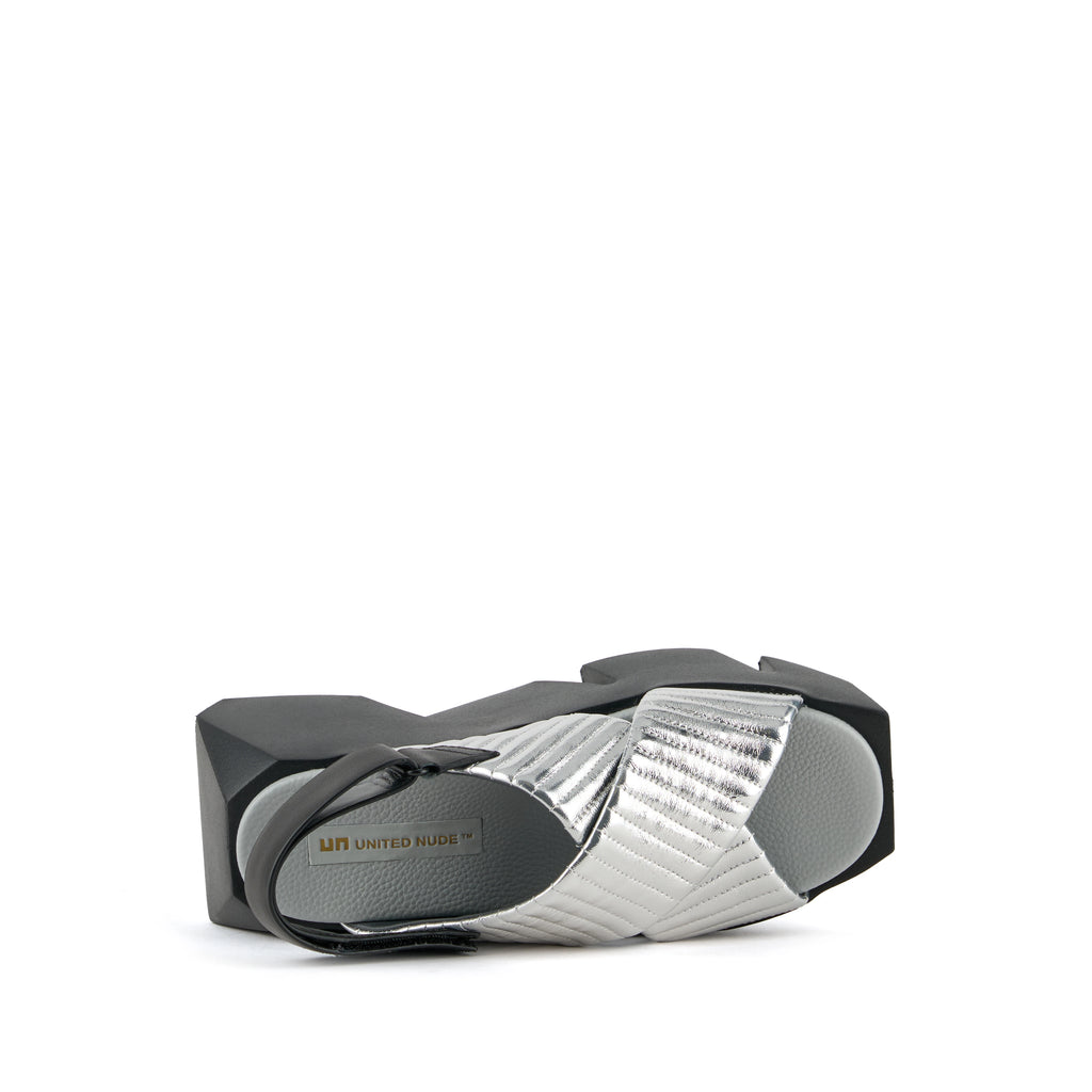 UNITED NUDE BULL Puffer Silver: platejat sandàlies per a dona