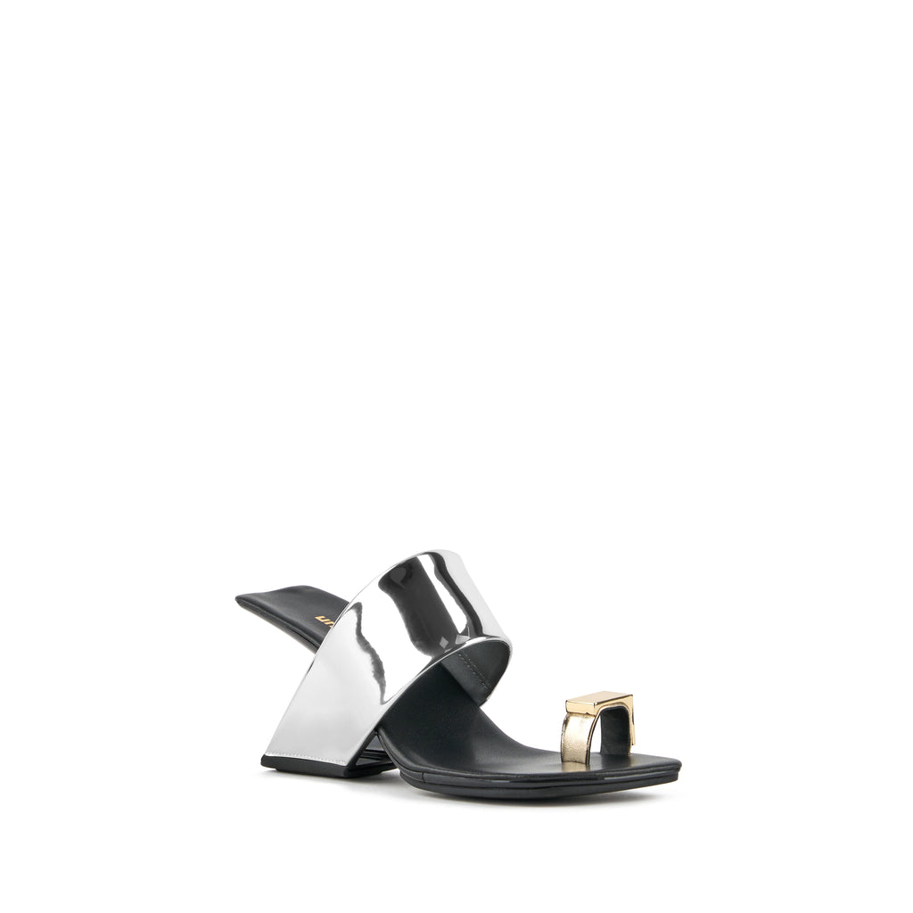 UNITED NUDE LOOP TOE HI CUBE RING Silver: сріблястий сандалі для жінок