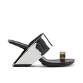 UNITED NUDE LOOP TOE HI CUBE RING Silver: сріблястий сандалі для жінок