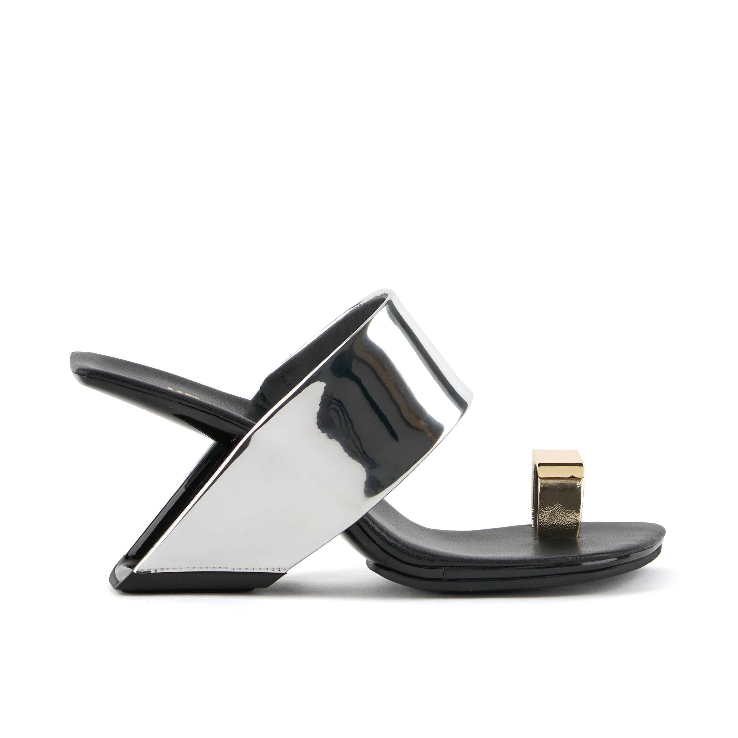 UNITED NUDE LOOP TOE HI CUBE RING Silver: platejat sandàlies per a dona
