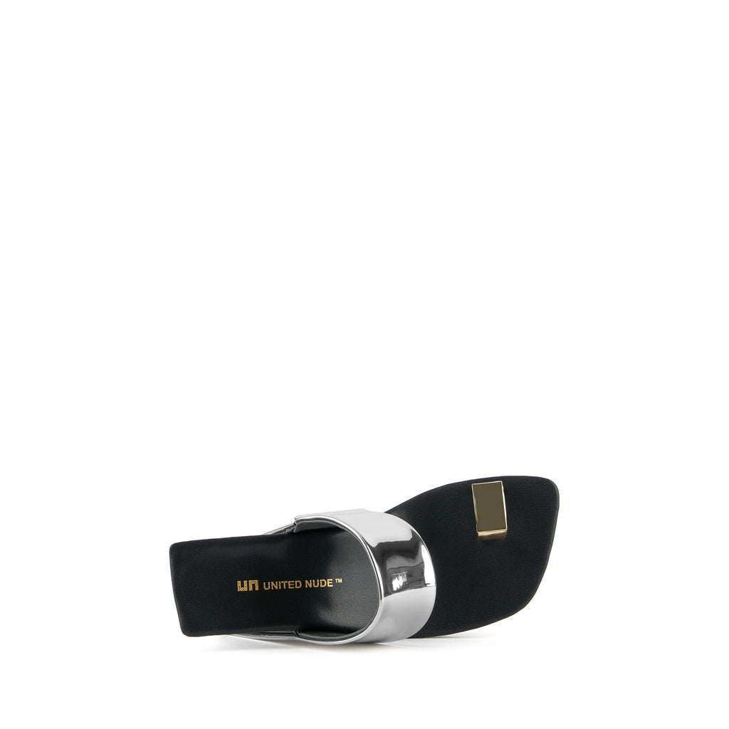 UNITED NUDE LOOP TOE HI CUBE RING Silver: сріблястий сандалі для жінок