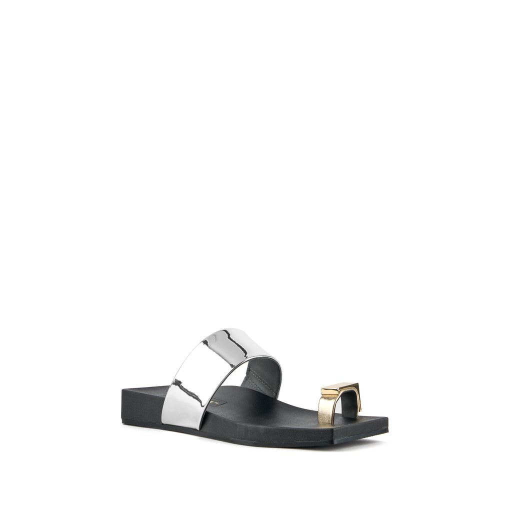 UNITED NUDE LOOP TOE LO CUBE RING Silver: silver sandals for women