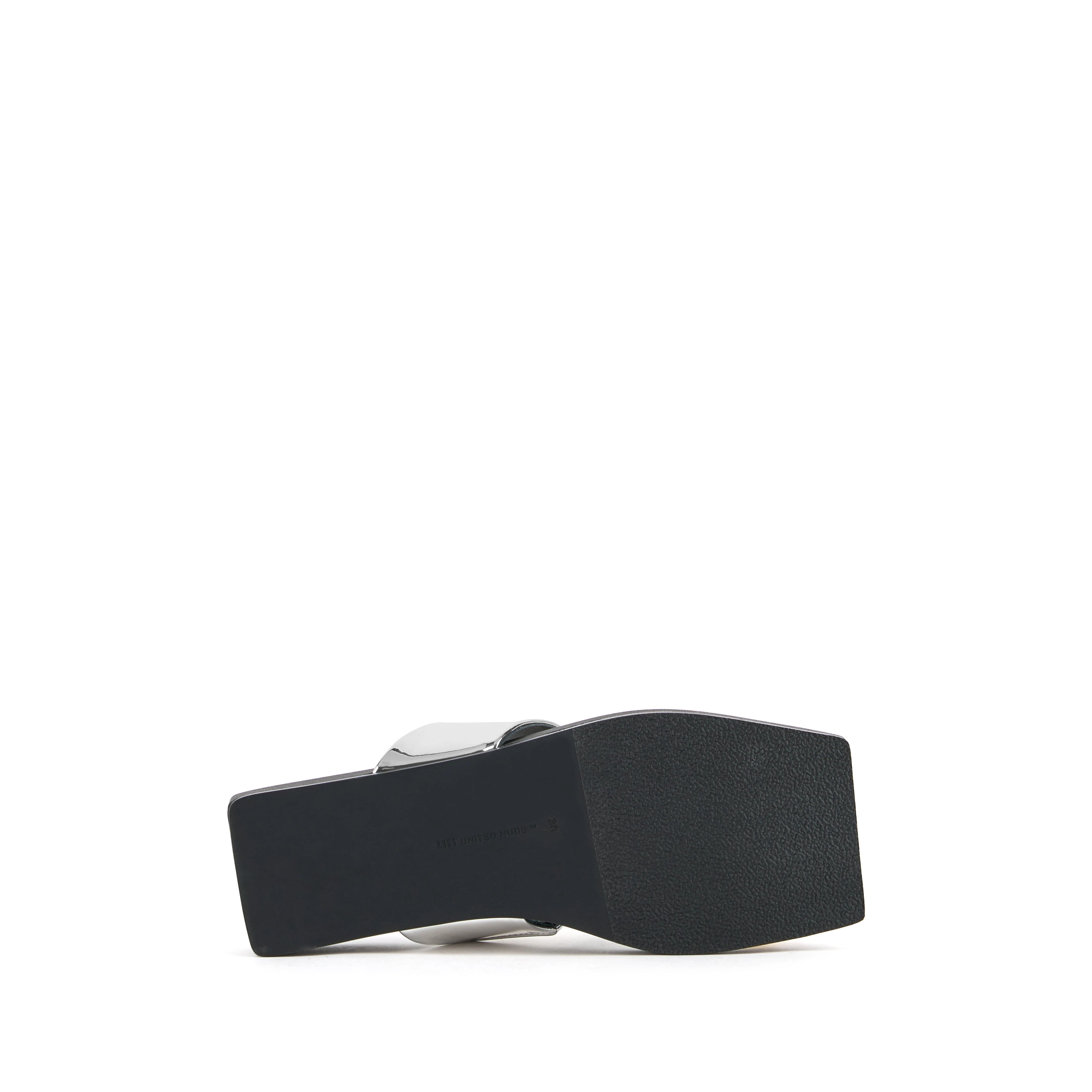 UNITED NUDE LOOP TOE LO CUBE RING Silver: platejat sandàlies per a dona