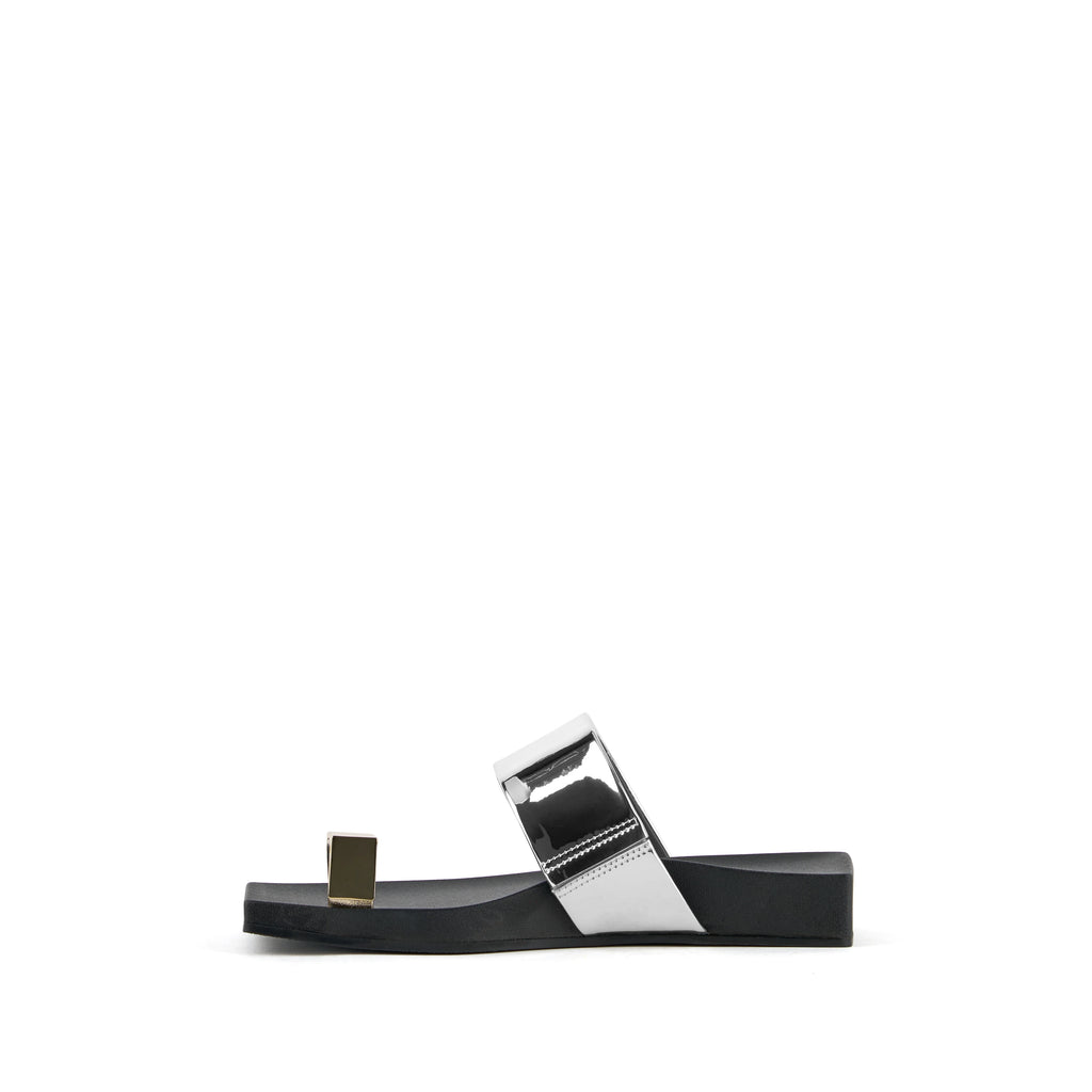 UNITED NUDE LOOP TOE LO CUBE RING Silver: silver sandals for women