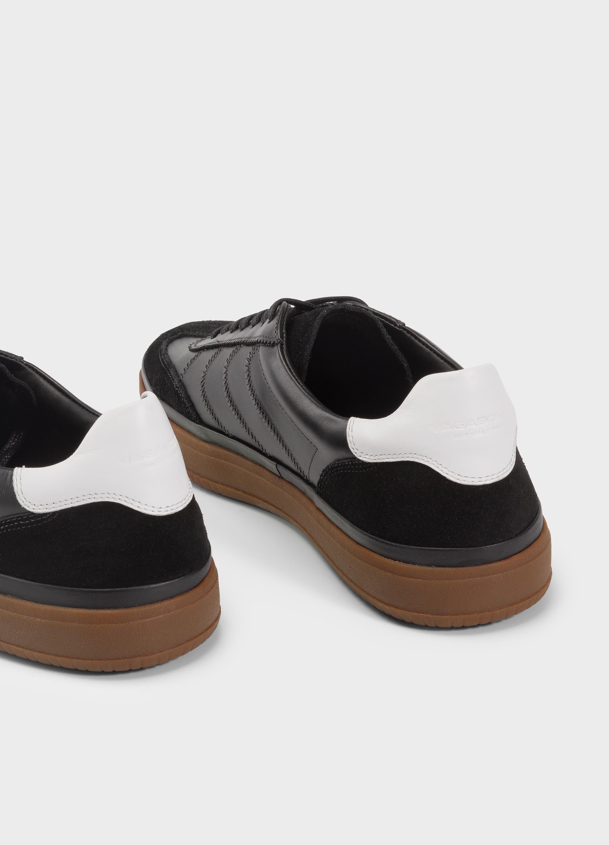 VAGABOND LEO: zwart sneakers voor heren