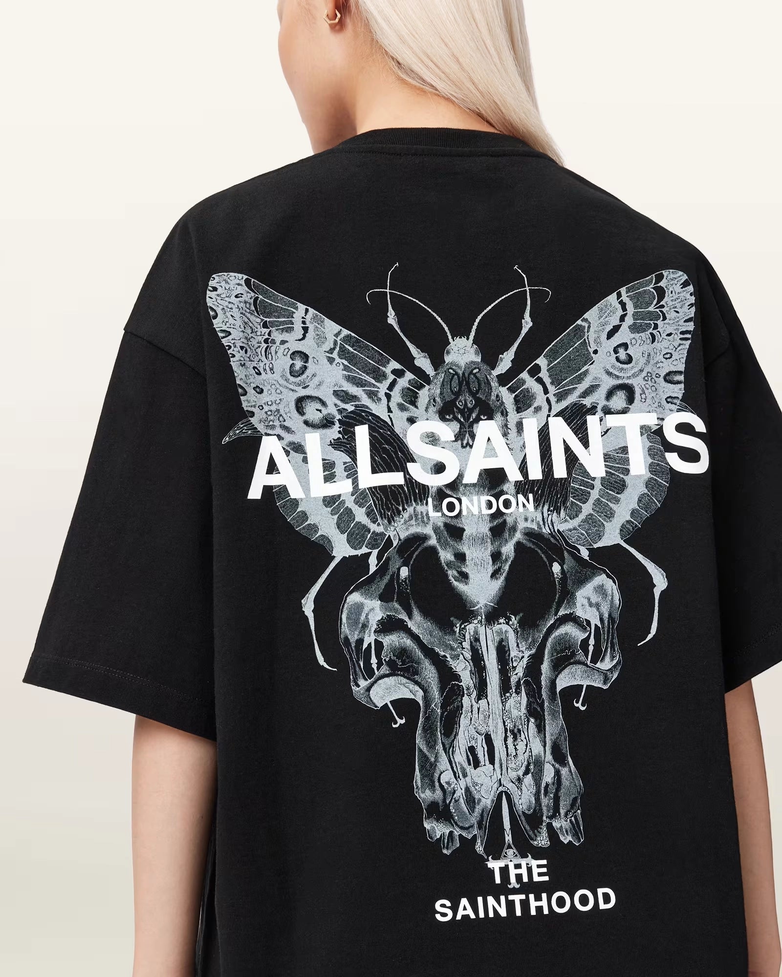 ALL SAINTS Halis Amelie TEE Black: black T-shirt for women
