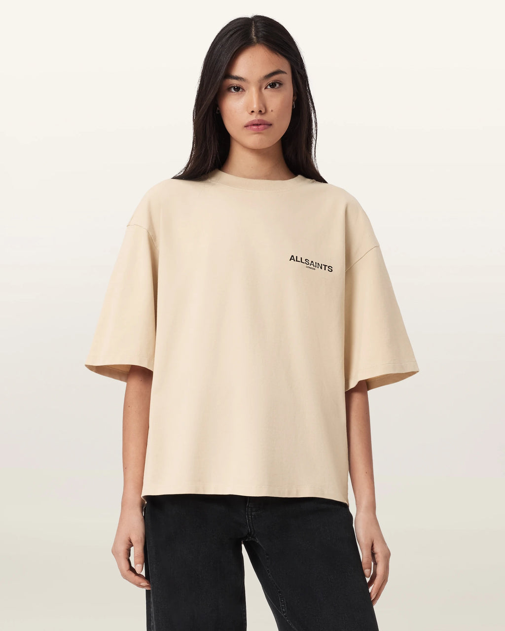 ALL SAINTS Halis Amelie TEE Optic White: biały T-shirt dla kobiet