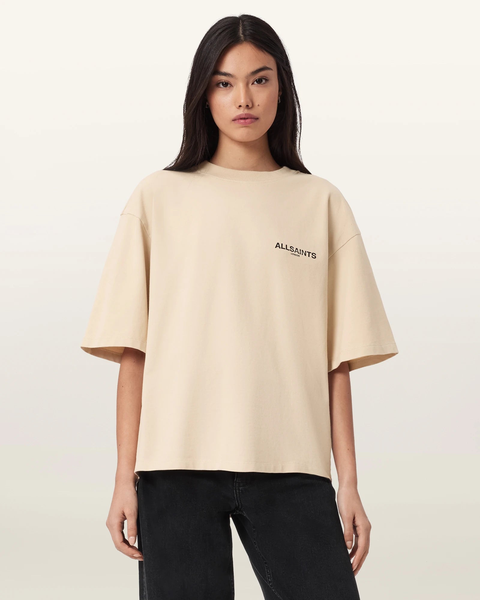 ALL SAINTS Halis Amelie TEE Optic White: white T-shirt for women