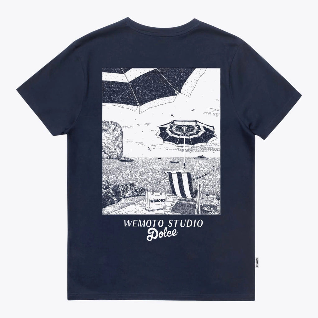 WEMOTO SUN Cream TEE NAVY BLUE: blau samarreta per a home