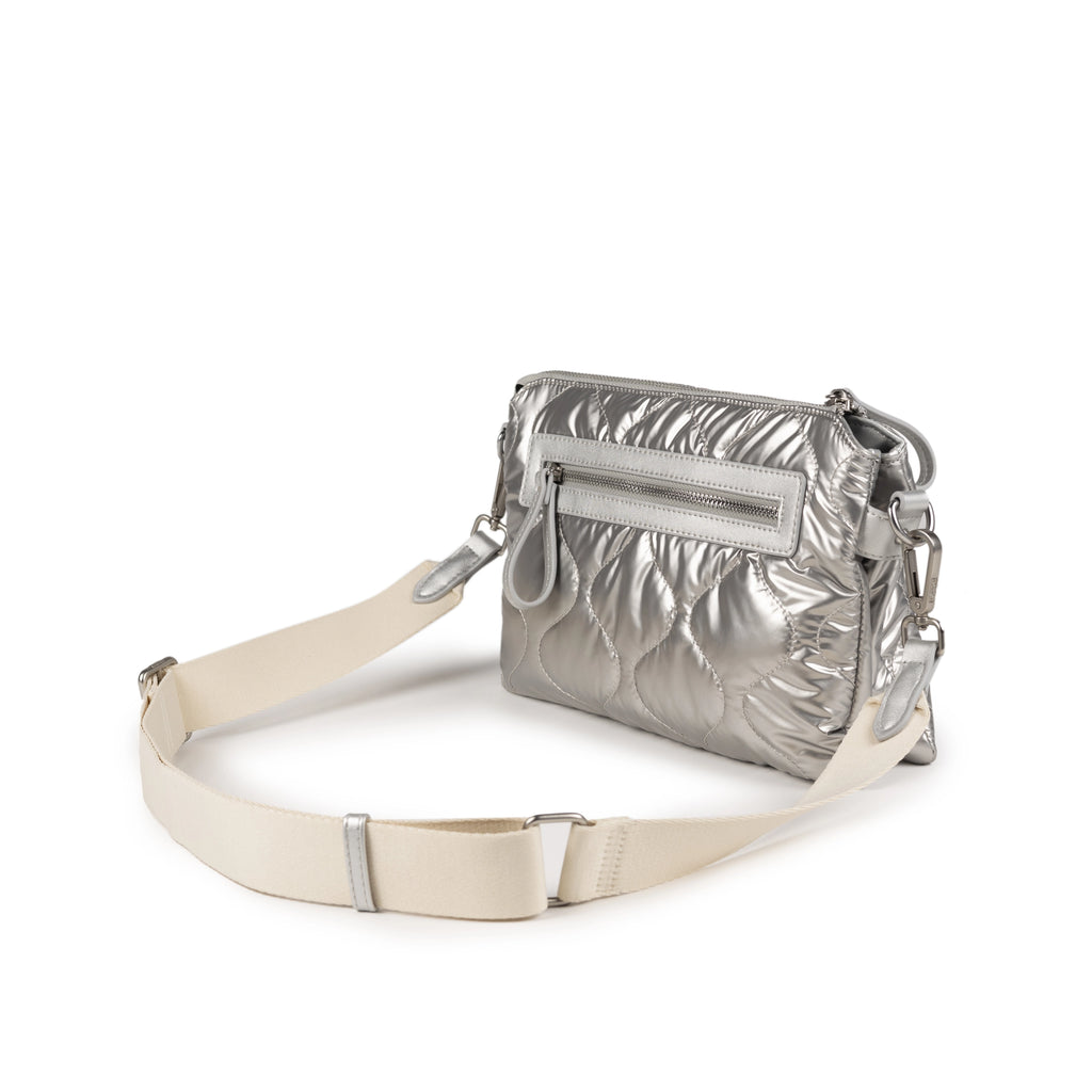 MUNICH Cover Crossbody HOBO Silver: сріблястий сумка для жінок