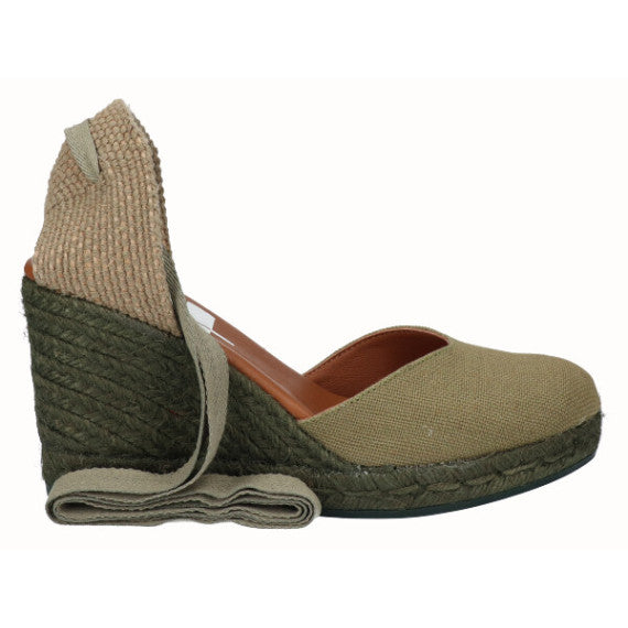 VIGUERA LINO KAKI: caqui espadrilles for women