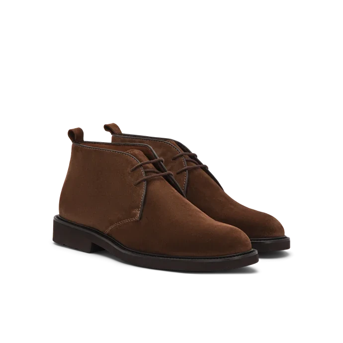 LOTTUSSE Baltimore PIEL Marrón: brown ankle boots for men