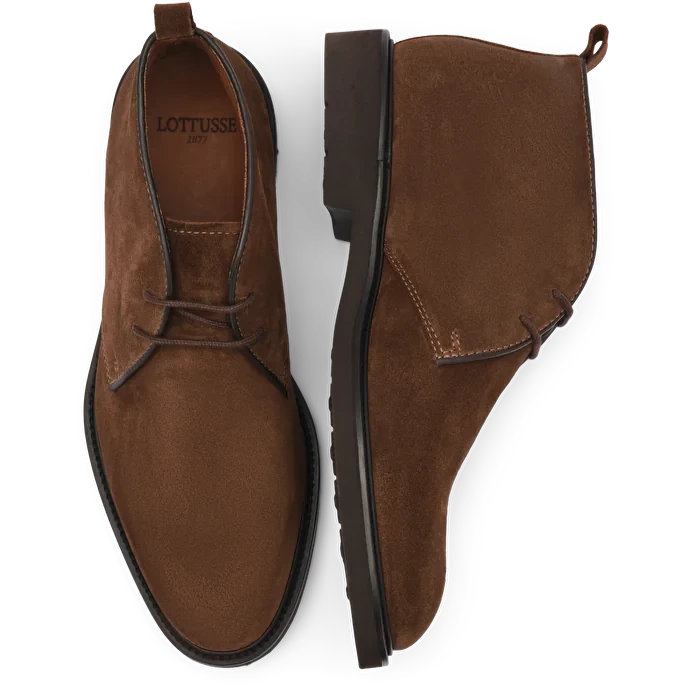 LOTTUSSE Baltimore PIEL Marrón: brown ankle boots for men