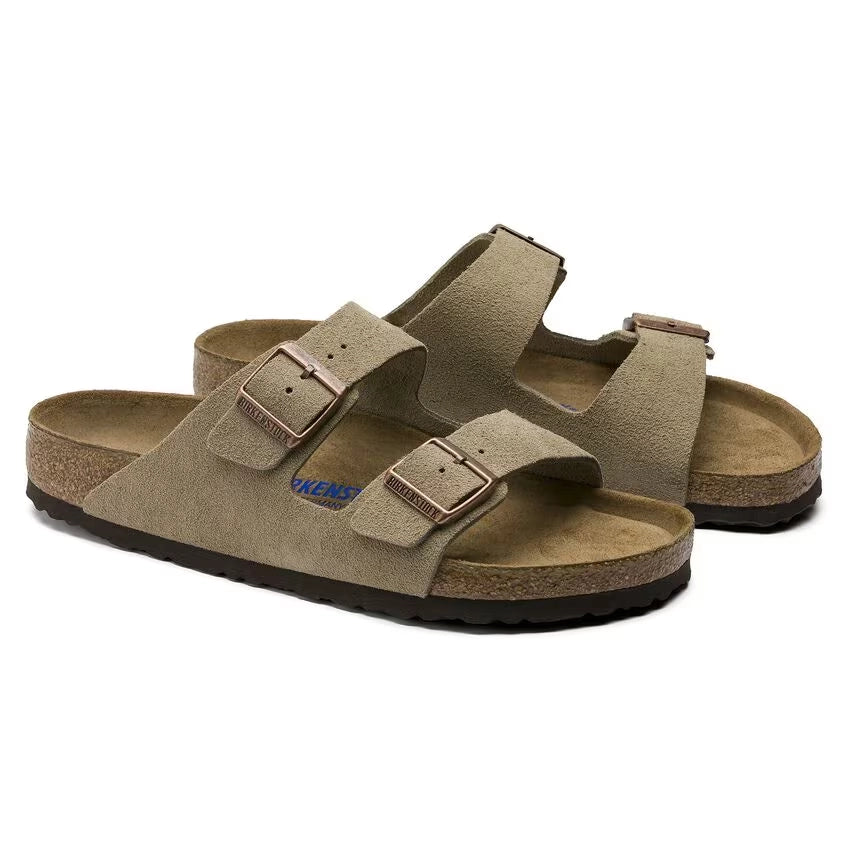 BIRKENSTOCK Arizona SFB LEOI Habana Narrow: бежевый сандалии унисекс