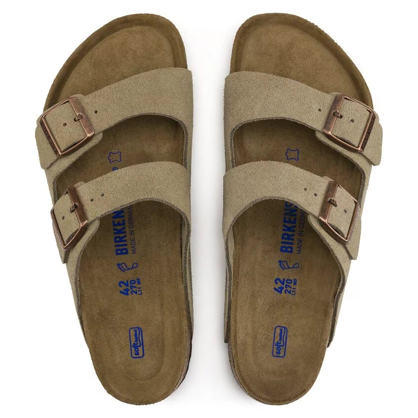 BIRKENSTOCK Arizona SFB LEOI Habana Narrow: бежевый сандалии унисекс