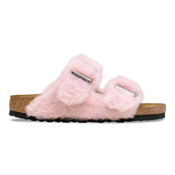 BIRKENSTOCK Arizona Shearling Cover Upper C.rose ROSE: roze sandalen voor dames