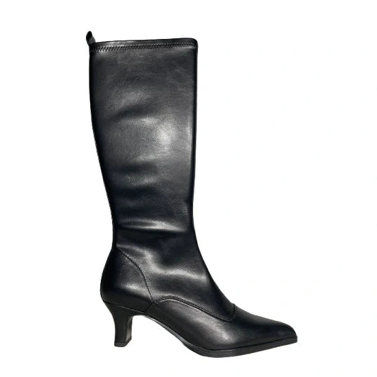 INES PALLISER Nappa Stretch Negro: black boots for women