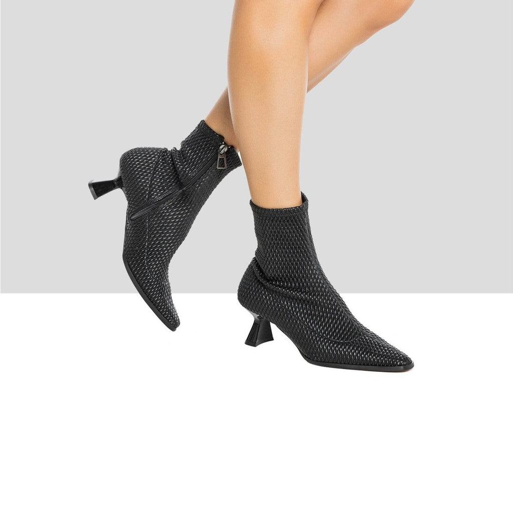 AUDLEY MIMI RICE Nappa Arroz Strecht Black: noir bottines pour femme