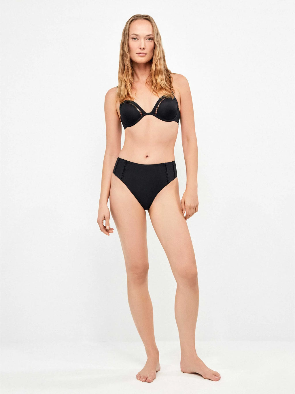 GISELA Braga Bikini ALTA Negro: schwarz bañadores für Damen