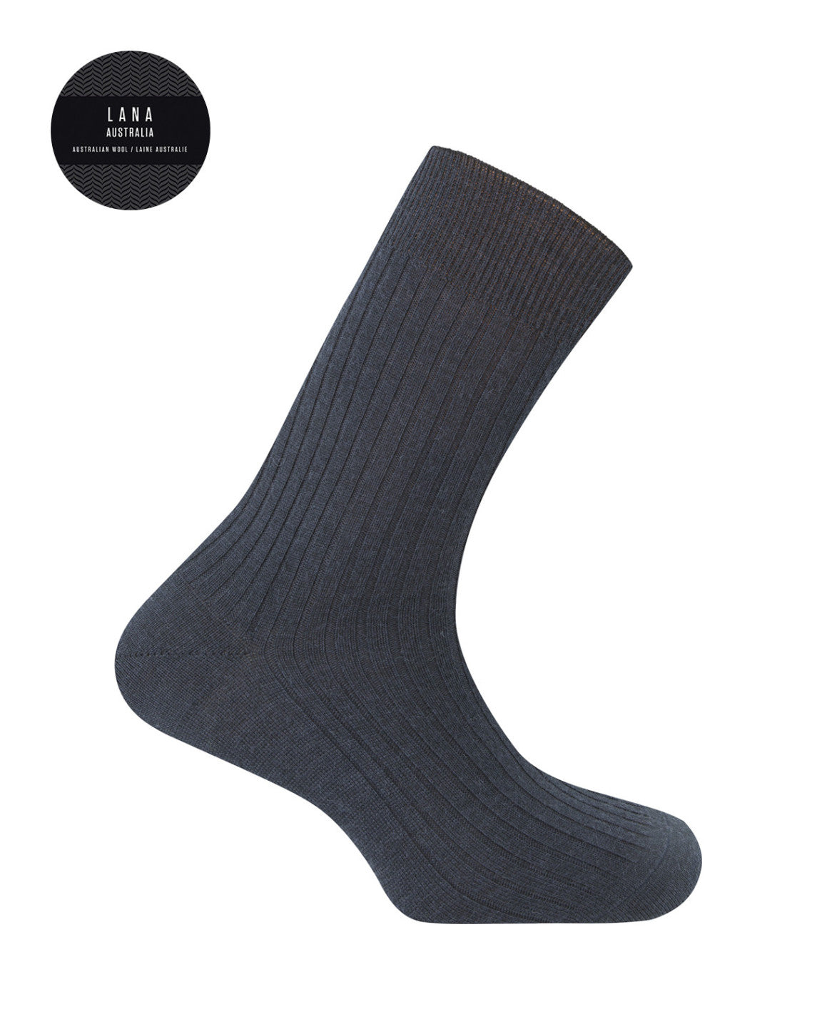PUNTO BLANCO Clásico LANA Australia Marino: blue socks for men