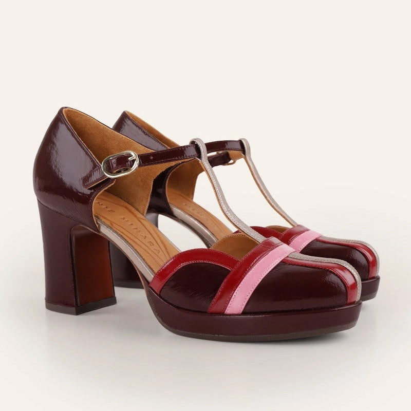 CHIE MIHARA Ditora Grape: red shoes for women