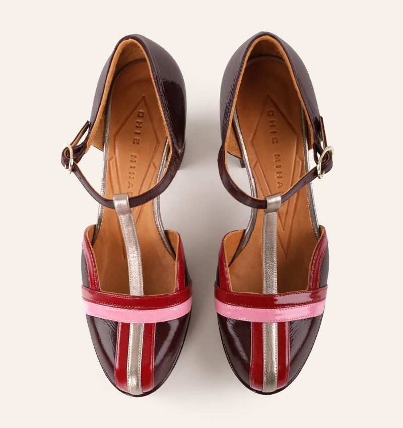 CHIE MIHARA Ditora Grape: red shoes for women