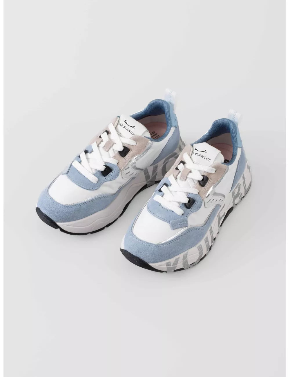 VOILE BLANCHE CLUB105: blue trainers for women