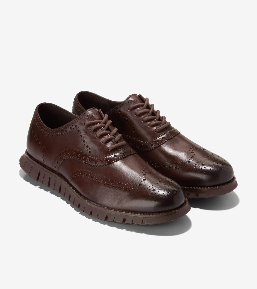 COLE HAAN Zerogrand Remastered Wingtip Oxford Marrón: коричневый обувь для мужчин
