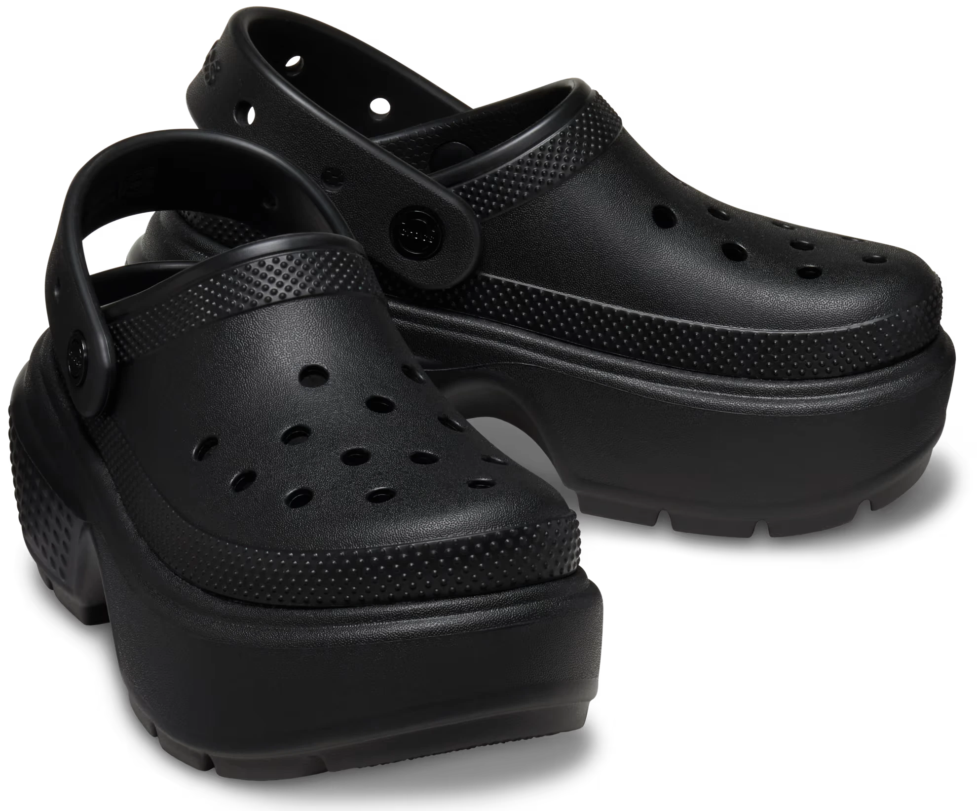 CROCS Stomp CLOG Black: black clogs for women