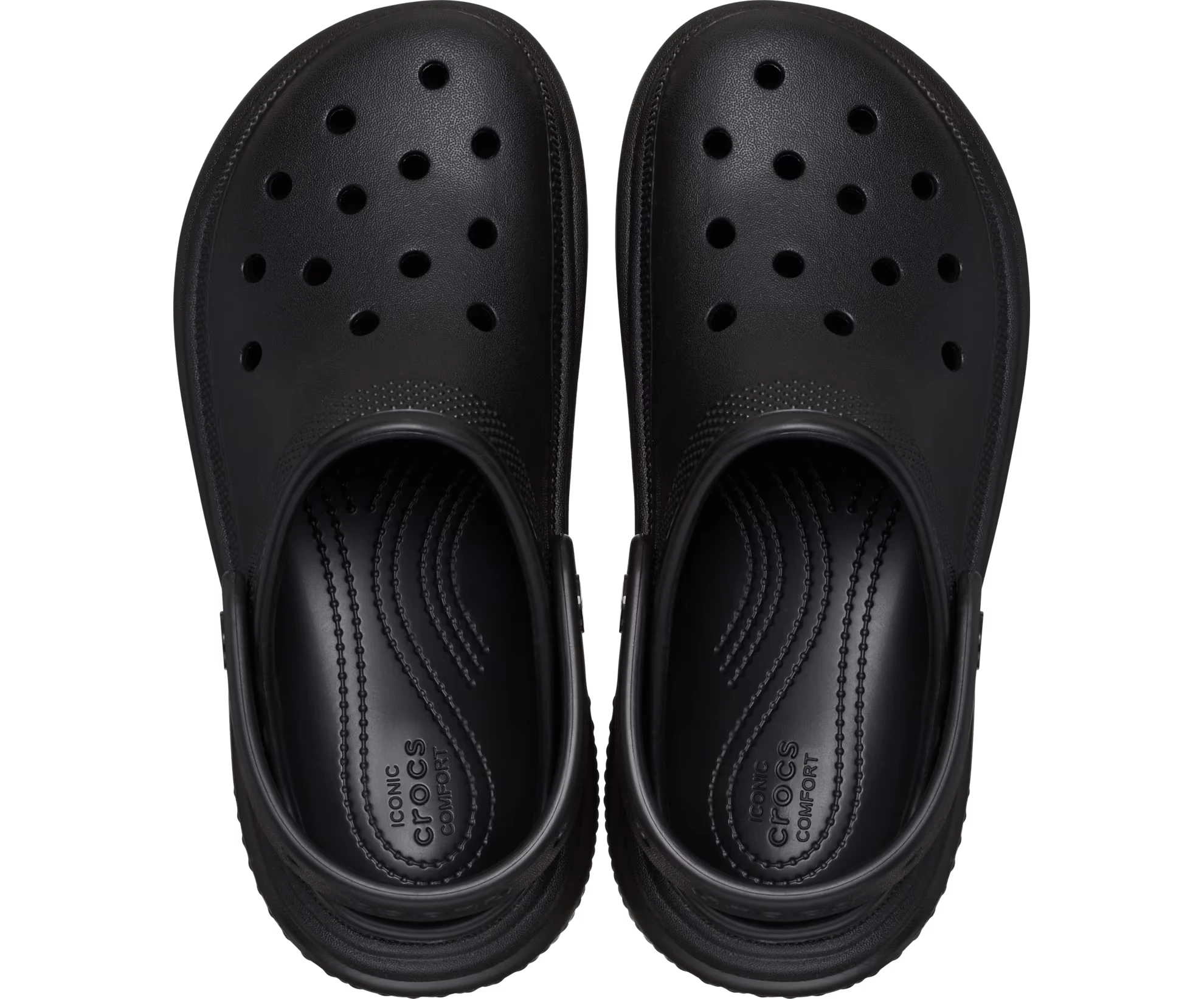 CROCS Stomp CLOG Black: black clogs for women