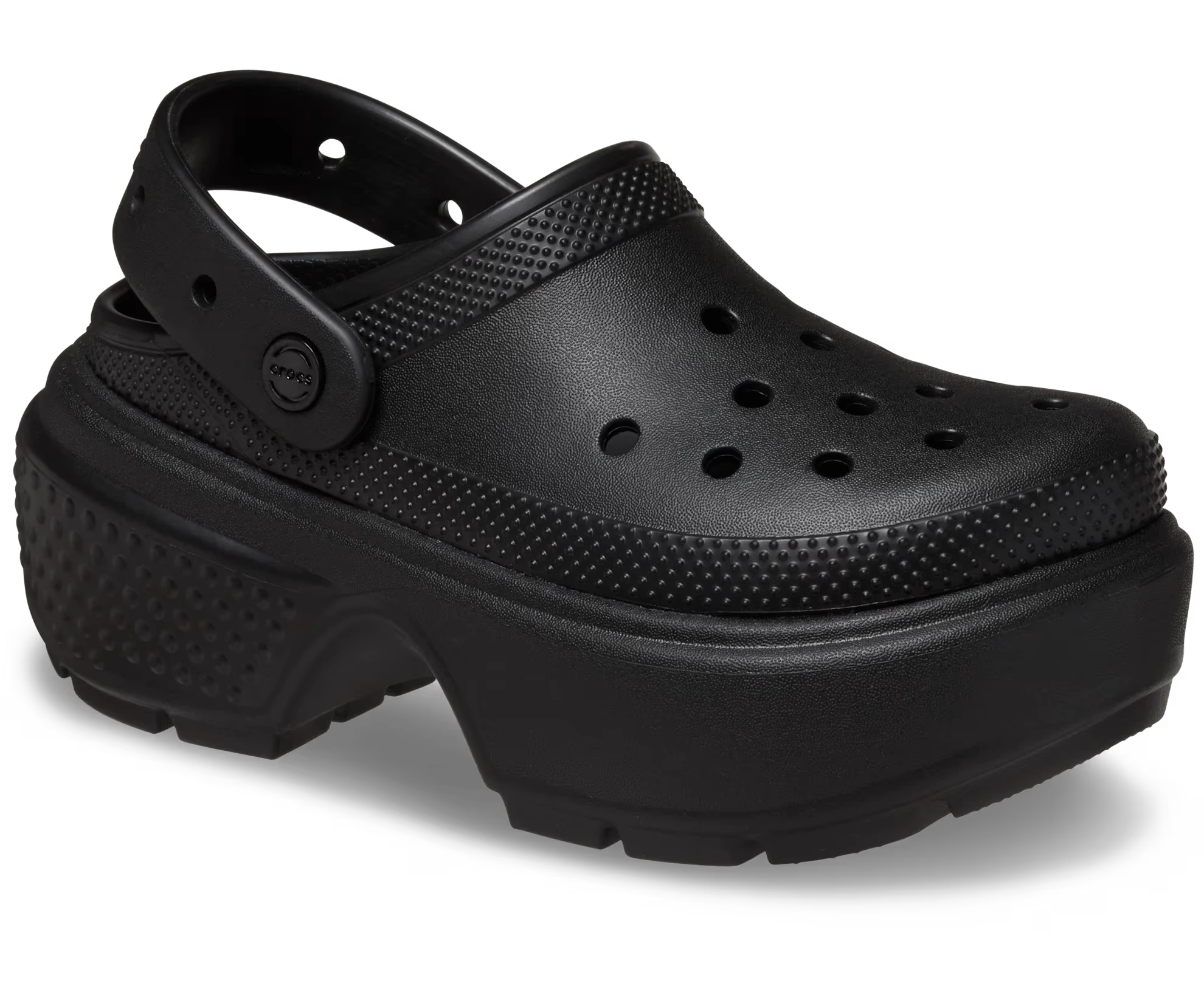 CROCS Stomp CLOG Black: black clogs for women