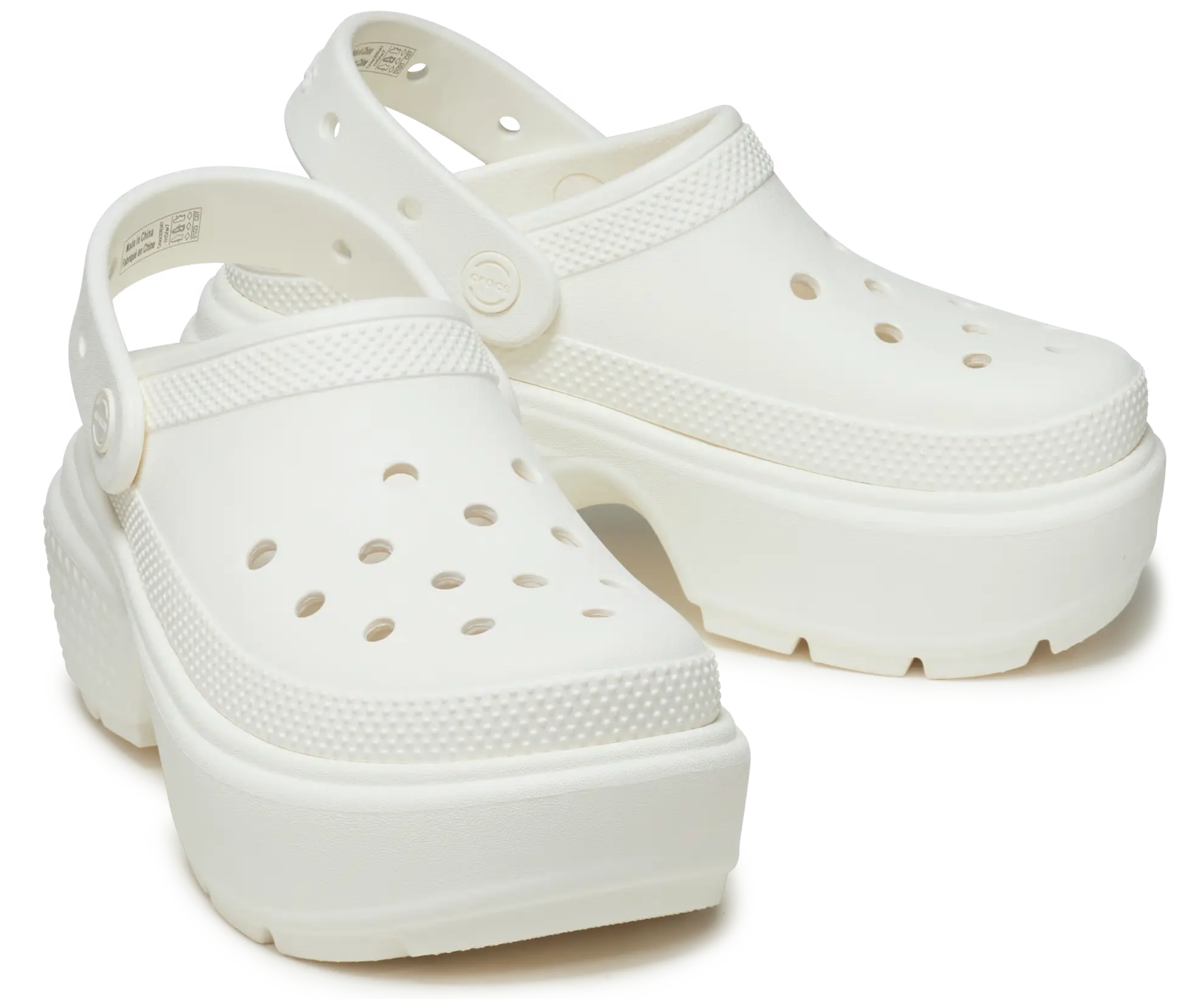 CROCS Stomp CLOG Chalk: white clogs for women