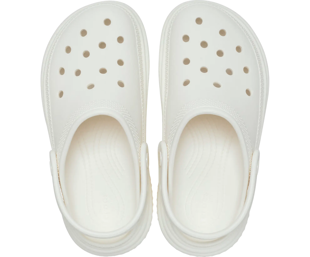 CROCS Stomp CLOG Chalk: blanc esclops per a dona