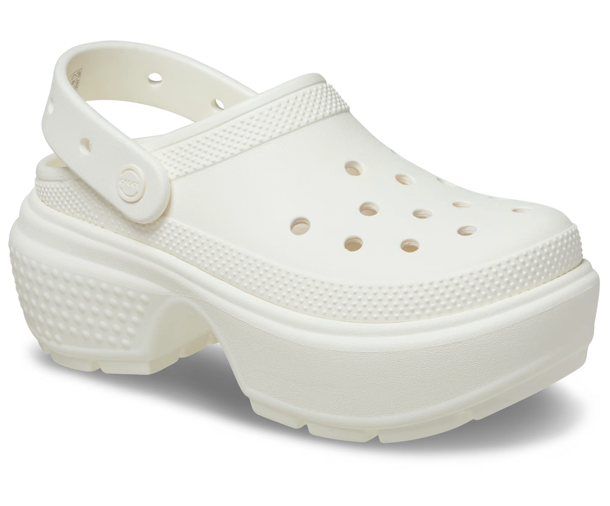 CROCS Stomp CLOG Chalk: blanc esclops per a dona
